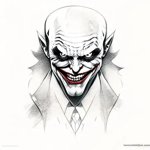 Joker smile tattoo design idea