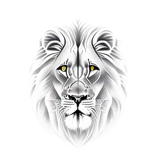 mid lion tattoo design idea