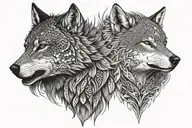 wolf and warrior   tattoo design idea