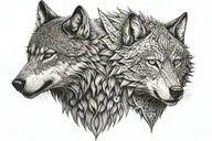 wolf and warrior   tattoo design idea