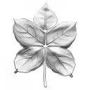 4 leafs clover with a crown on top tattoo design idea