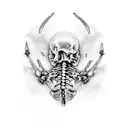 spine bone tattoo design idea