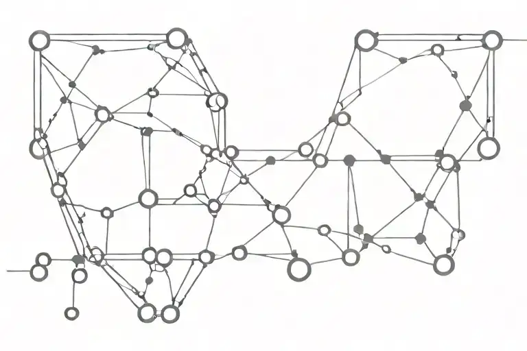Testosterone molecule trans male tattoo design idea