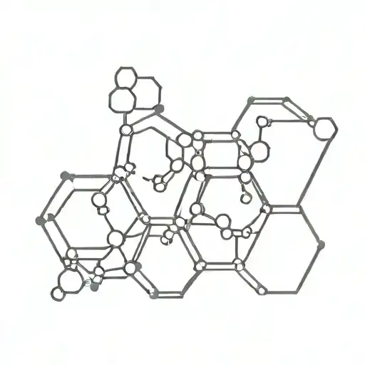 Testosterone molecule tattoo design idea