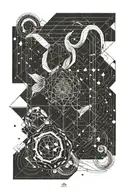 fine line, geometric virgo zodiac sign, taurus zodiac sign, zodiac constellation tattoo design idea