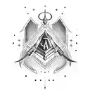Dementors with masonic symbols tattoo design idea