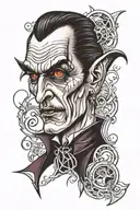 eyes Dracula tattoo design idea