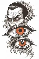 eyes Dracula tattoo design idea