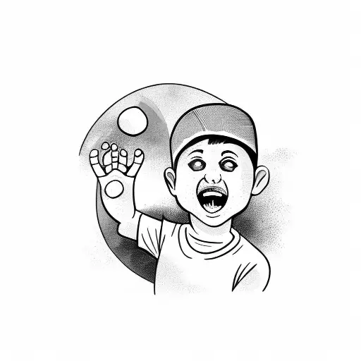 Palestinian boy throwing a rock at an Israeli tank tattoo design idea