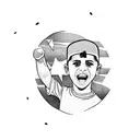 Palestinian boy throwing a rock at an Israeli tank tattoo design idea