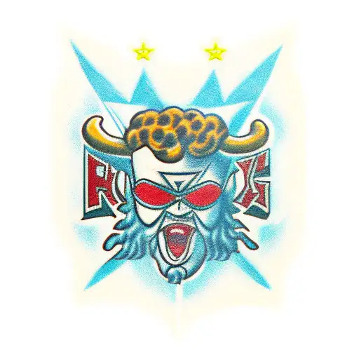 wrestling zeus tattoo design idea