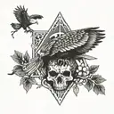 Eagle, Wolf, Skull, Tree Of Life tattoo design idea
