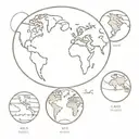 Planet earth globe tattoo design idea