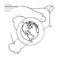 Planet earth globe tattoo design idea