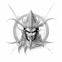 Trishul with aum tattoo design idea