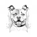 Staffie dog tattoo design idea