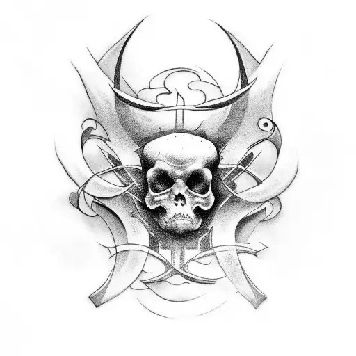 Diseña un tatuaje con letras estilo black metal que diga MINA tattoo design idea