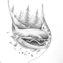 whale tail tattoo design idea