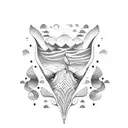 whale tail tattoo design idea
