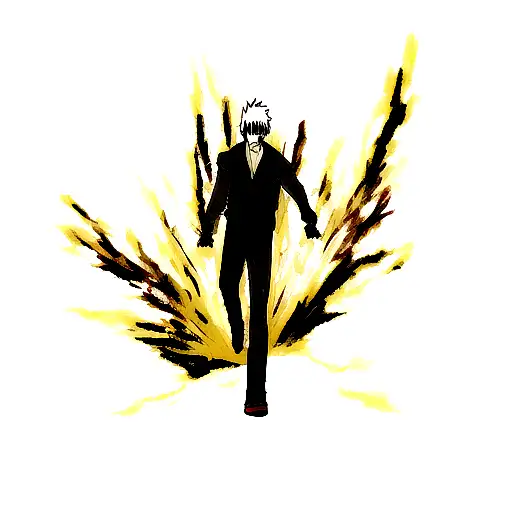 chainsaw man anime tattoo design idea