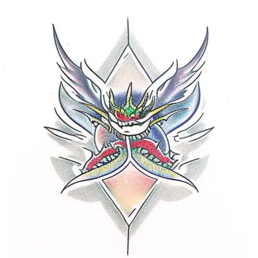 tall afterlife dragon tattoo design idea