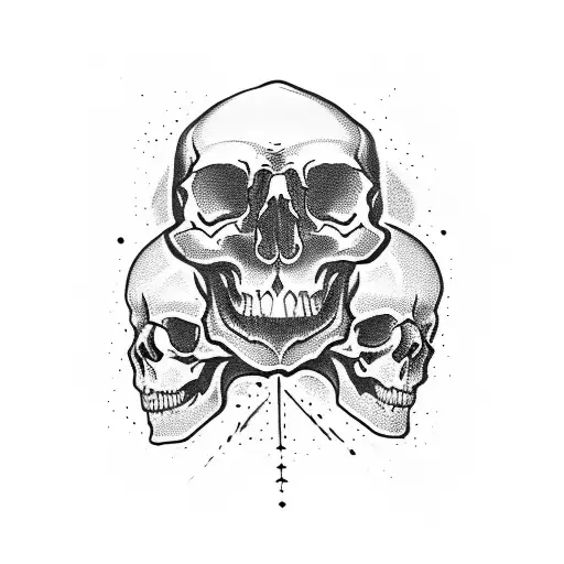 afterlife skull tattoo design idea