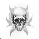 afterlife skull tattoo design idea