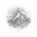 mountain connecting to ocean tattoo design idea