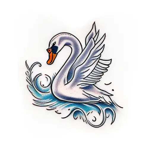 Swan tattoo Free Stock Vectors