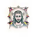 Jesus Christ praying tattoo design idea