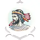 Jesus Christ praying tattoo design idea