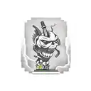 A tattoo of a videogame monster weightlifting a giant joint surrounded by English literature quotes tattoo design idea