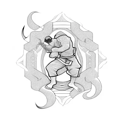 jiu jitsu  tattoo design idea
