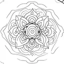 base is the work of a tree, which is a type of fingerprint. The bottom of the lotus flower tree. A crystal is in the cen tattoo design idea