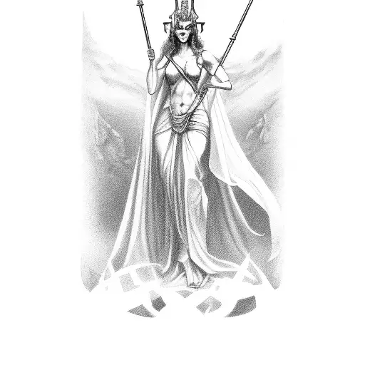 Hades, Hekate, Nyx, Artemis der griechischen Mythologie  tattoo design idea