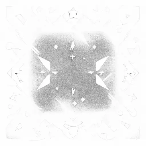 A simple tattoo design of the PlayStation symbols (square, triangle, circle, cross) with some lightning and fire.  tattoo design idea