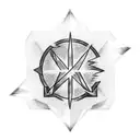 A simple tattoo design of the PlayStation symbols (square, triangle, circle, cross) with some lightning and fire.  tattoo design idea