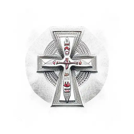 egyptian cross of fate tattoo design idea