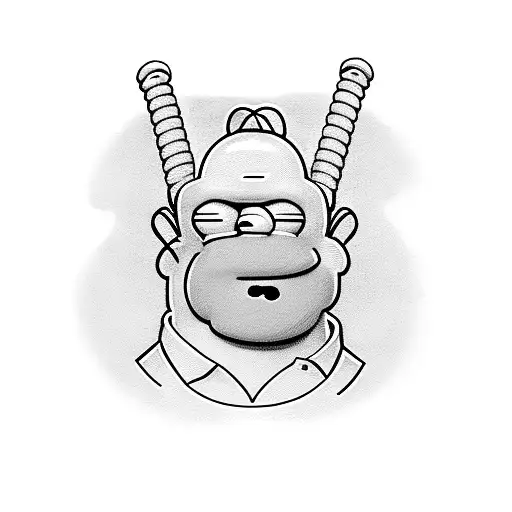 homer simpsons treinando biceps  tattoo design idea