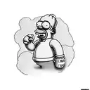 homer simpsons treinando biceps  tattoo design idea