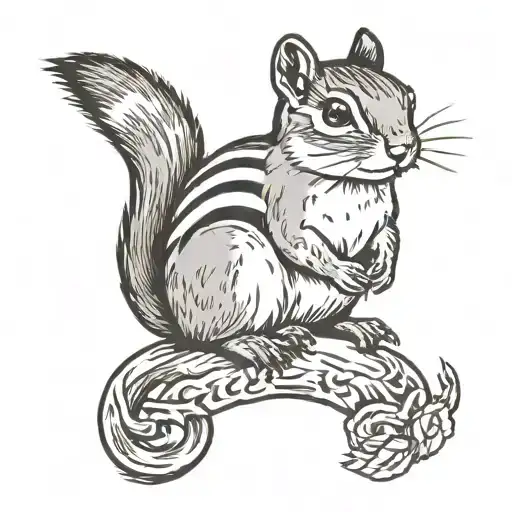 A chipmunk  tattoo design idea