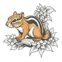 chipmunk tattoo design idea