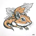chipmunk tattoo design idea