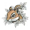 chipmunk tattoo design idea