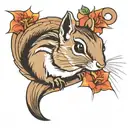 chipmunk tattoo design idea