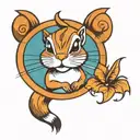 chipmunk tattoo design idea