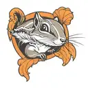 chipmunk tattoo design idea