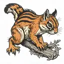 chipmunk boxer tattoo design idea
