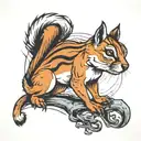 chipmunk boxer tattoo design idea