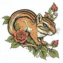chipmunk boxer tattoo design idea